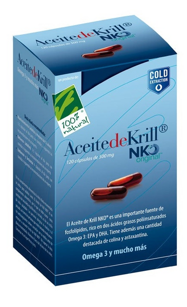 100% Natural Aceite de Krill NKO Original 120 Cápsulas