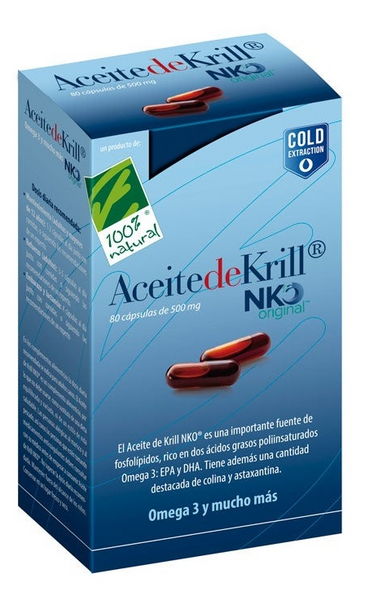 100% Natural Aceite de Krill NKO Original 80 Cápsulas