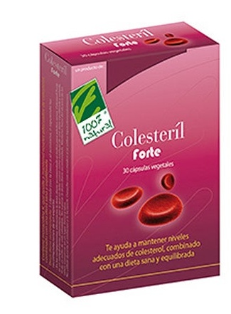100% Natural Colesteril Forte 30 Cápsulas Vegetales
