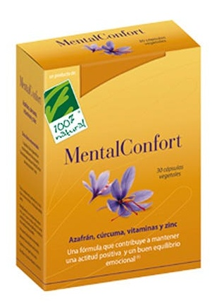 100% Natural  Mental Confort 30 Cápsulas Vegetales
