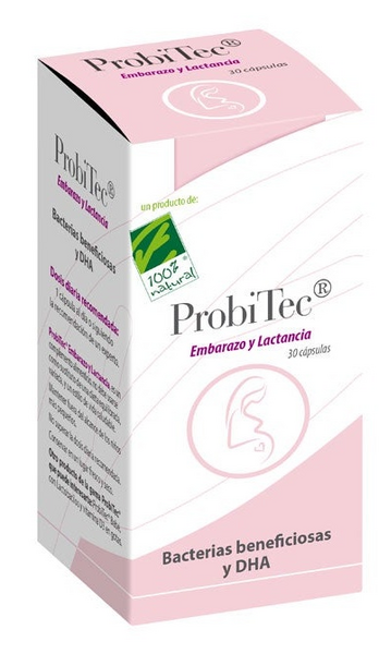 100% Natural ProbiTec Embarazo y Lactancia 30 Cápsulas