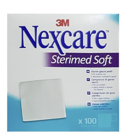 3M Nexcare Sterimed Soft 10 cm x 10 cm 100 uds