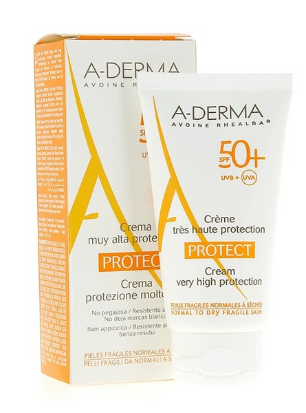 A-Derma Protect Crema Fotoprotectora SPF 50 para pieles Normales y Secas 40 ml