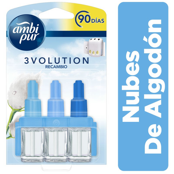 Ambi Pur 3Volution Nubes Algodón Recambio 21 ml