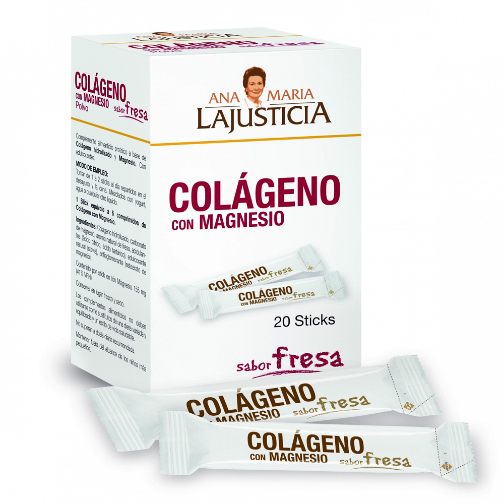 Ana Mª Lajusticia Colágeno + Magnesio + Vitamina C Fresa 20 sticks