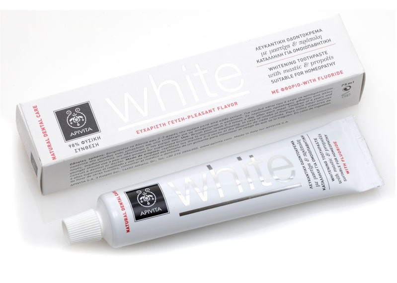 Apivita Crema Dental White con Mastica y Propóleo con Fluor 75 ml
