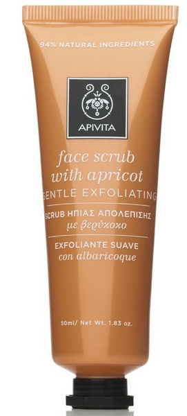 Apivita Face Scrub Gel Exfoliante Facial Suave con Albaricoque 50ml