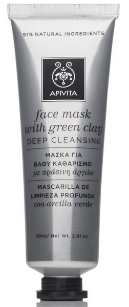 Apivita Face Scrub Mascarilla Facial de limpieza profunda de Arcilla Verde Green Clay 50 ml