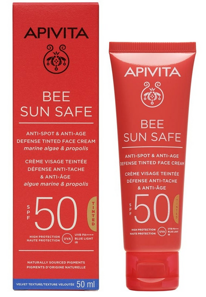 Apivita Suncare Bee Sun Safe Crema Solar Facial Antimanchas Color SPF50 50 ml