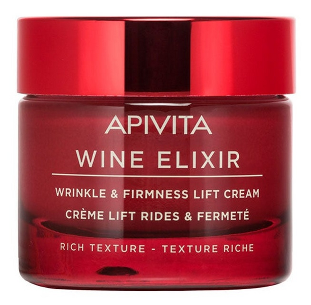 Apivita Wine Elixir Crema Antiarrugas y Reafirmante Efecto Lifting Textura Rica 50 ml