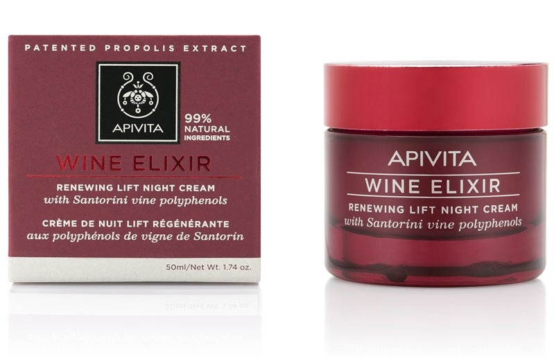 Apivita Wine Elixir Crema Noche Antiarrugas y Reafirmante con Efecto Lifting 50 ml