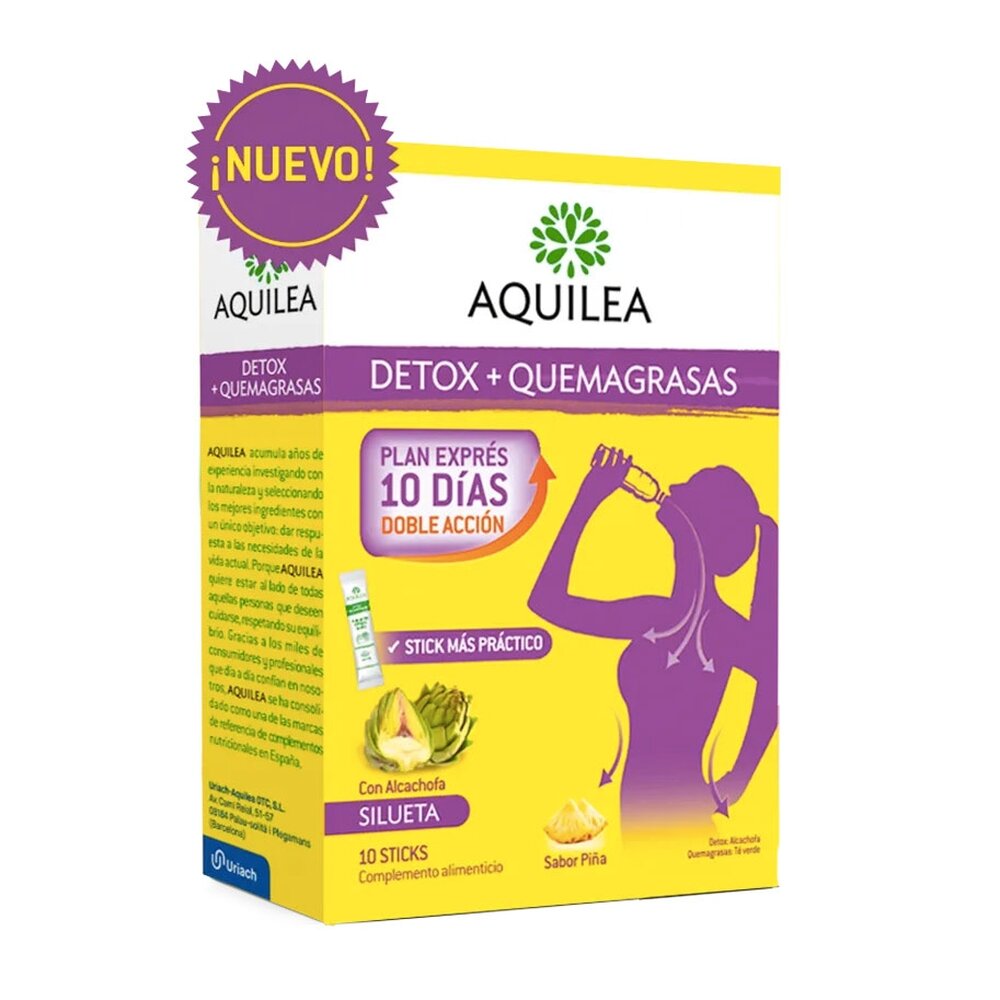 Aquilea Detox + Quemagrasas 10 sticks bebibles