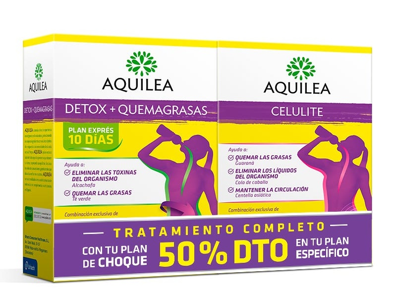 Aquilea Pack Detox Quemagrasas + Celulite 50% DTO