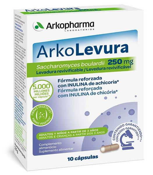 Arkopharma ArkoBiotics ArkopharmaLevura Saccharomyces Boulardii 250 mg 10 Cápsulas