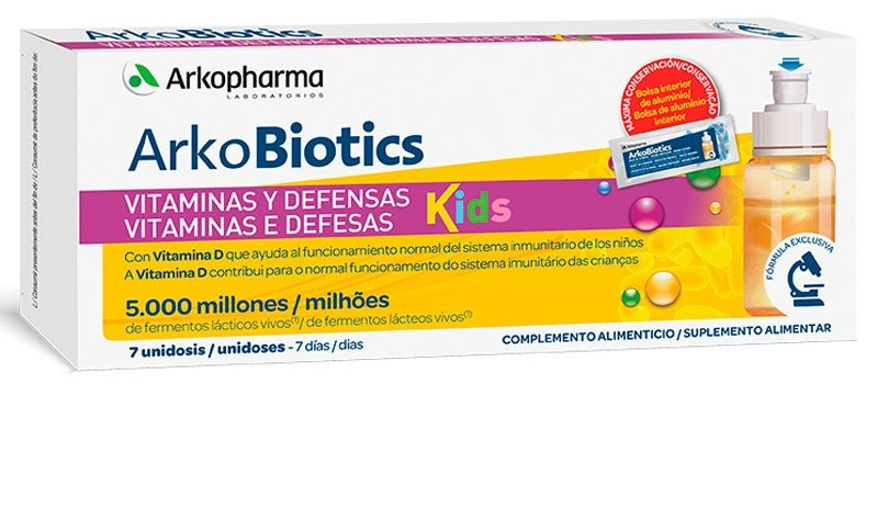 Arkopharma ArkoBiotics Vitaminas y Defensas Niños 7 Dosis