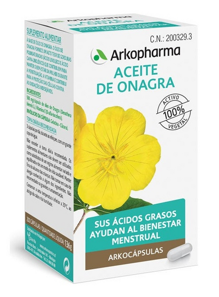 Arkopharma Arkocápsulas Aceite de Onagra 200 Cápsulas