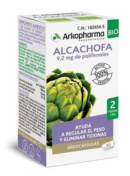 Arkopharma Arkocápsulas Alcachofa Bio 40 Cápsulas