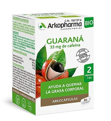 Arkopharma Arkocápsulas Guaraná Bio 80 Cápsulas