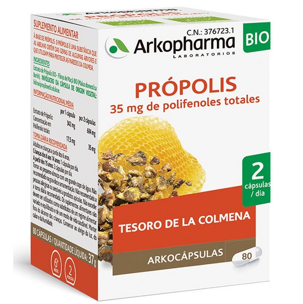 Arkopharma Arkocápsulas Própolis BIO 80 Cápsulas