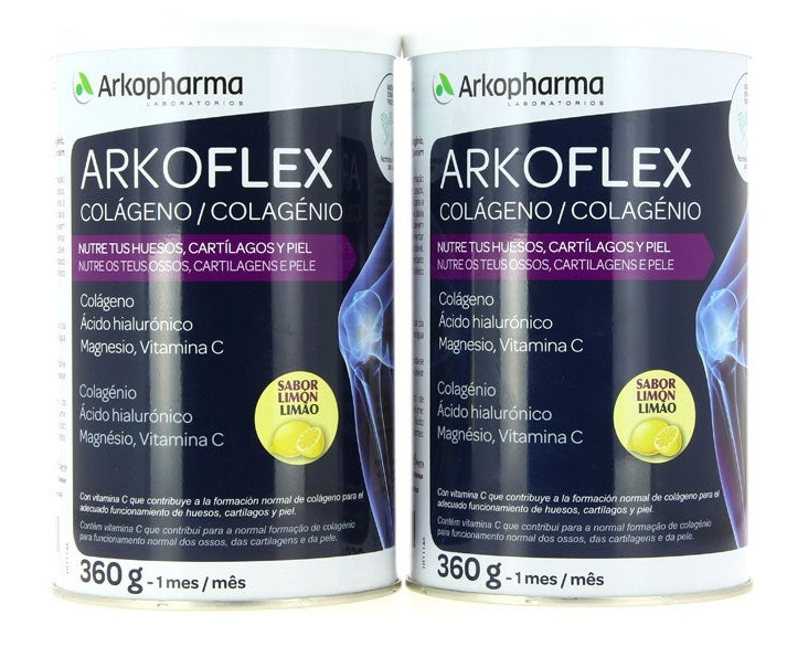 Arkopharma ArkoFlex Colageno Ac Hialuronico Mg y VIt C  Limón 2x360 gr