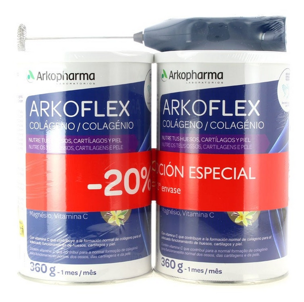 Arkopharma Arkoflex Colágeno y Hialurónico Sabor Vainilla 2x360 gr