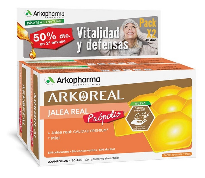 Arkopharma Arkopharmareal Jalea Real Propolis 2x20 Ampollas