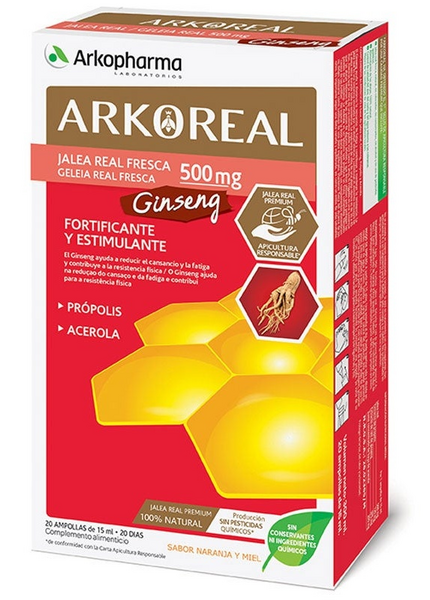 Arkopharma ArkoReal Jalea Real Ginseng 20 Ampollas