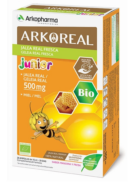 Arkopharma ArkoReal Jalea Real Junior BIO 20 Ampollas 500 mg