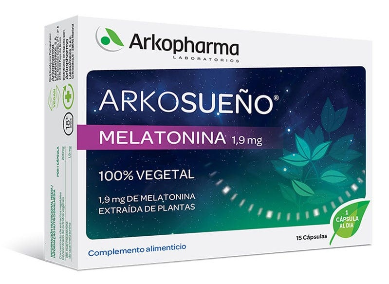 Arkopharma ArkoSueño Mel 100% Vegetal 1,95mg 15 Cápsulas