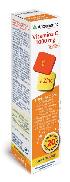 Arkopharma Arkovital Vitamina C 1000mg 20 Comprimidos Efervescentes