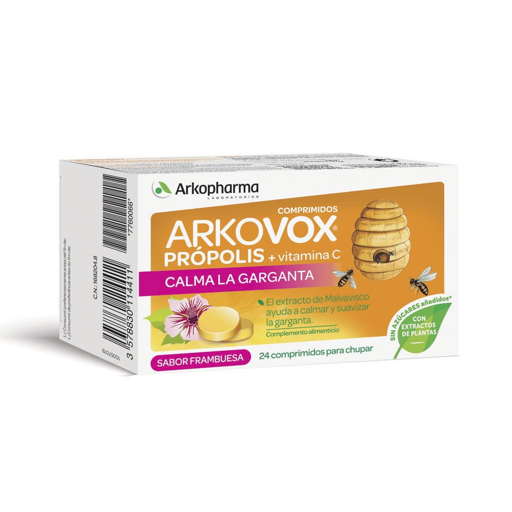 Arkovox Própolis + Vitamina C Frambuesa 24 comprimidos