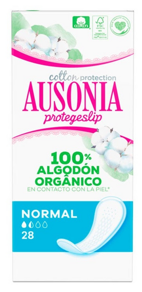 Ausonia Protegeslip Organic Normal 28 Uds