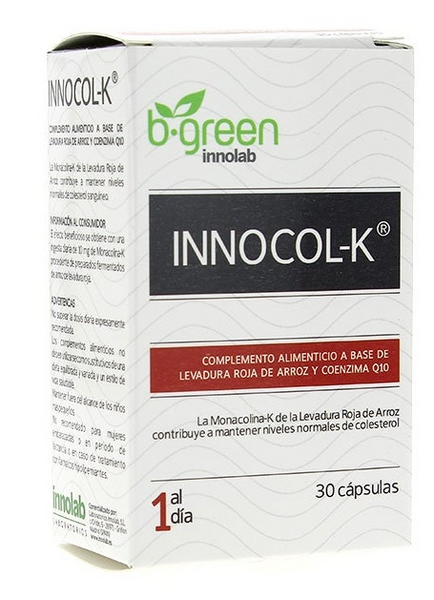 b-green innolab Levadura Roja de Arroz + Q10 B Green Innocol K 30 Cápsulas