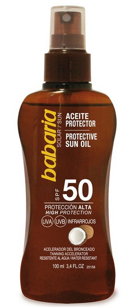 Babaria Aceite Protector Solar SPF50 Coco 100 ml
