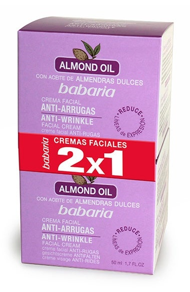 Babaria Crema Facial Antiarrugas Almendras 2x1 100 ml