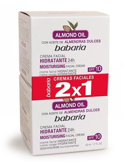 Babaria Crema Facial Hidratante Almendras 2x1 100 ml