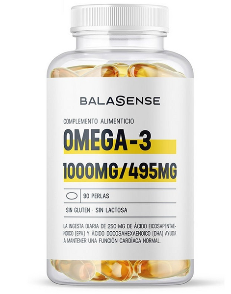 Balasense Omega 3 1000mg/495mg 90 Perlas Alta Concentración con Vitamina E