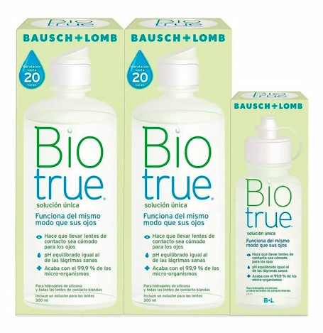 Bausch&Lomb Biotrue Solución Única 2x300 ml + Regalo Solución Única 60 ml