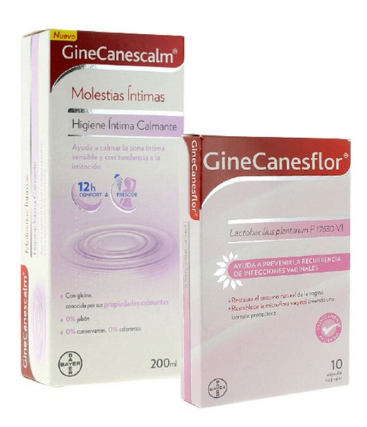 Bayer Ginecanesflor 10 Cápsulas Vaginales + Ginecanescalm 200ml