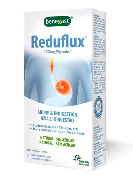 Benegast Reduflux Masticables Contra la Acidez 20 Comprimidos