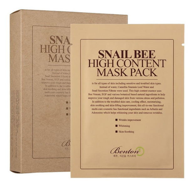 Benton Mascarilla Snail Bee High Content 1Ud 20 gr