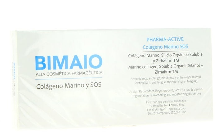 Bimaio Colágeno Marino y SOS 10 Ampollas de 2 ml