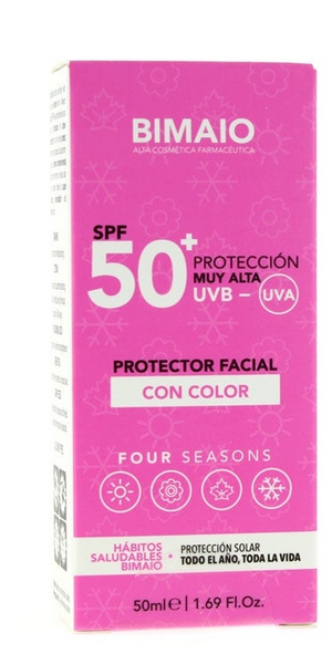 Bimaio Protector Antiedad Cuatro Estaciones SPF50+ Con Color 50 ml