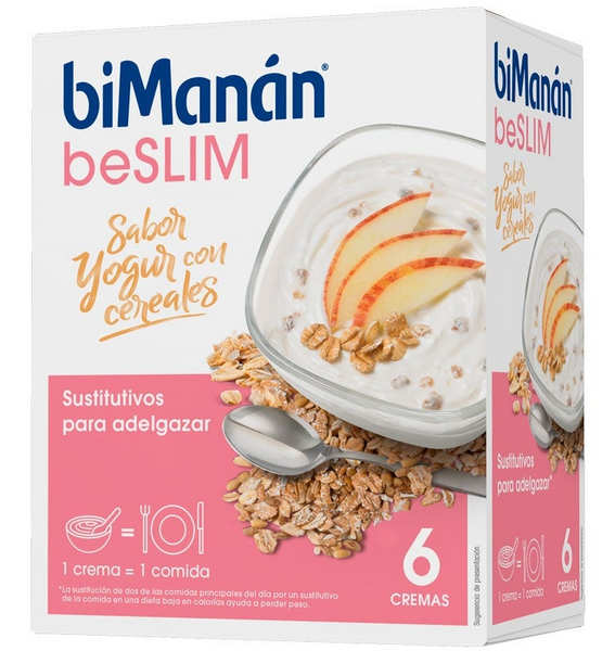 BiManán BeSlim Be Slim Crema Yogur con Cereales 6 Sobres