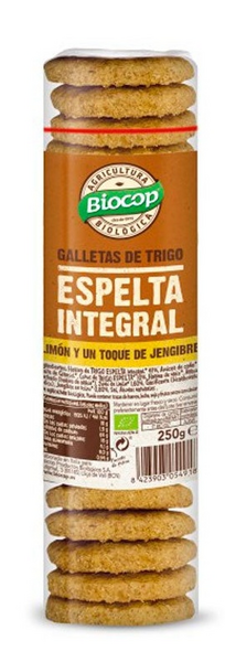 Biocop Galletas Espelta Integral Jenjibre - Limón 250 gr