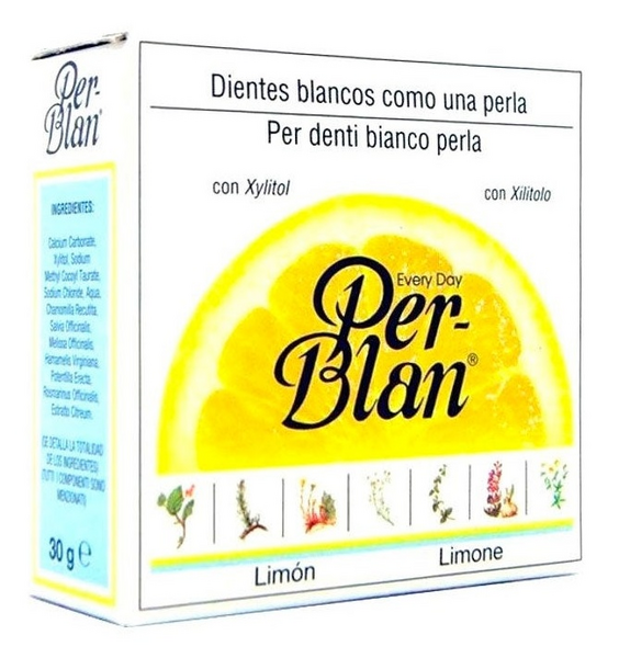 Biocop Perblan Dentífrico en Polvo Sabor Limón 30 gr