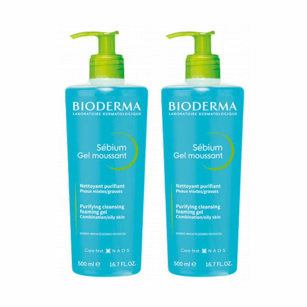 Bioderma Sebium Gel Moussant 500+500ml