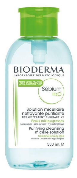 Bioderma Sebium H2O Solucion Micelar Piles Mixtas y Grasas 500 ml Tapón Dosificador