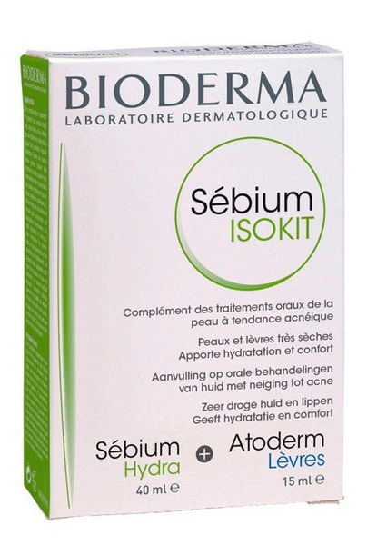 Bioderma Sebium Isokit Crema Facial 40ml + Bálsamo Labial 15ml