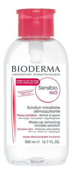 Bioderma Sensibio H20 Agua Solución Micelar Pieles Sensibles 500 ml